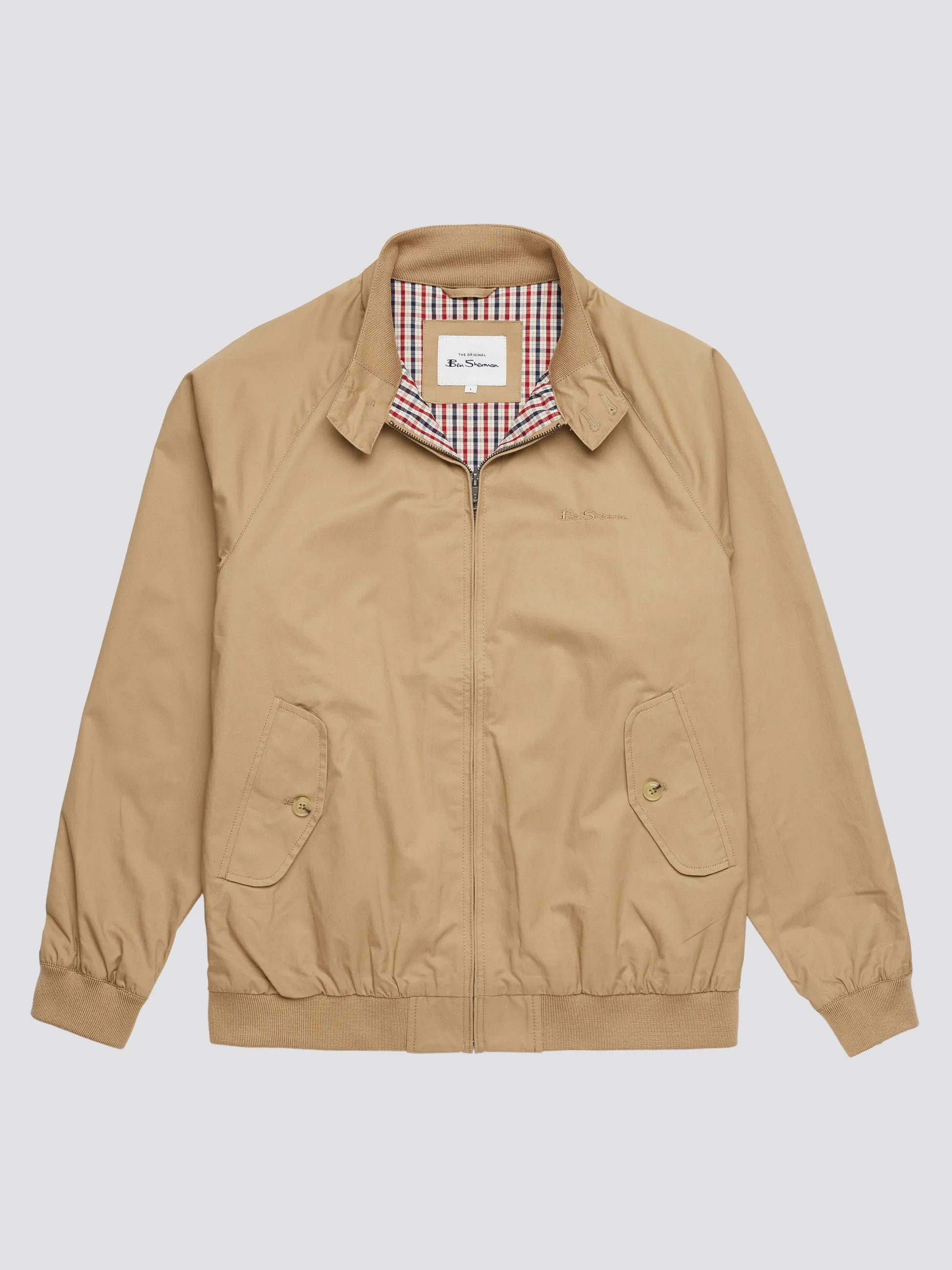 Signature Harrington Jacket - Sand sold by Ben Sherman product image thumbnail 3