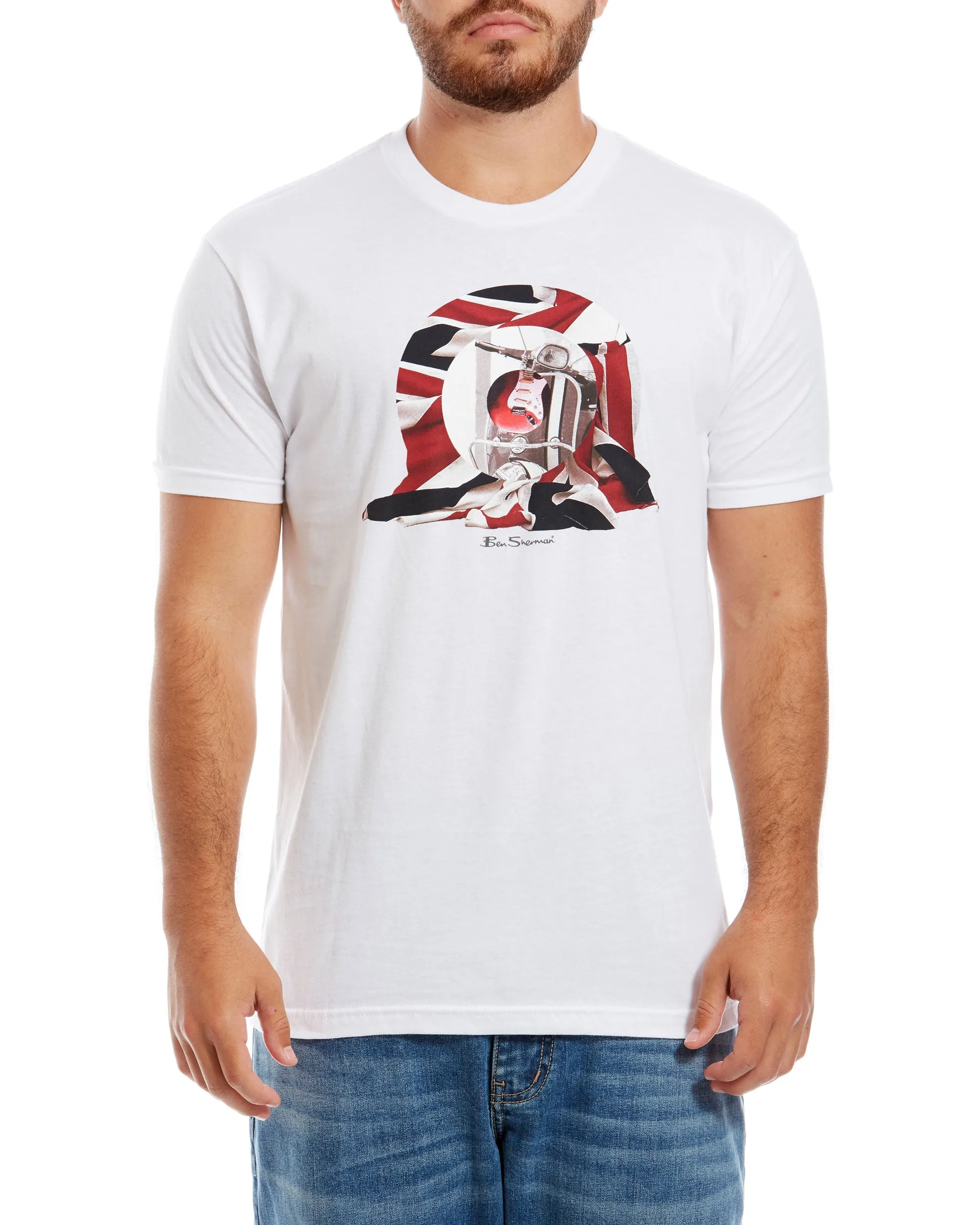 Scooter Target Graphic Tee - White sold by Ben Sherman