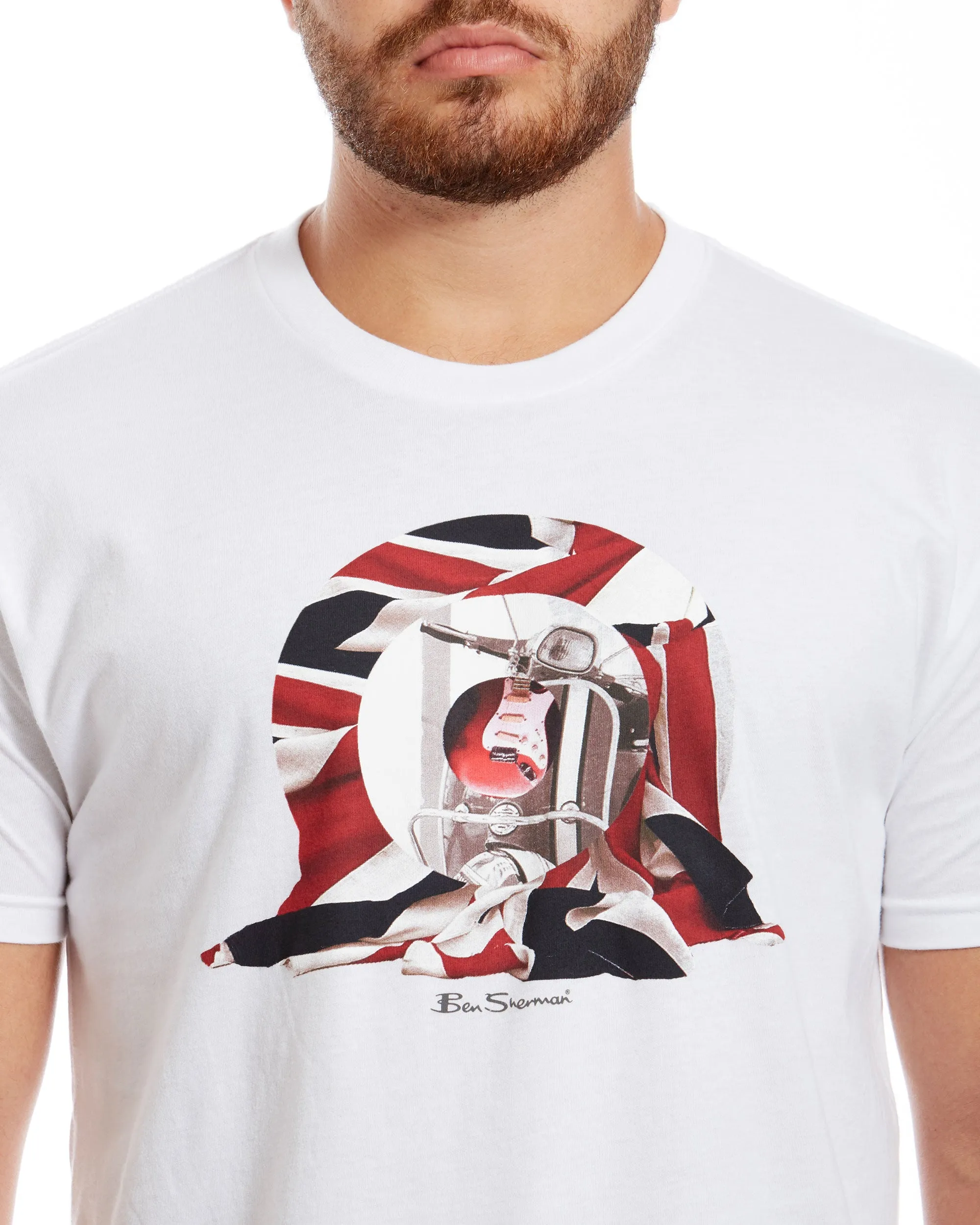 Scooter Target Graphic Tee - White sold by Ben Sherman product image thumbnail 4