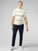 Signature Argyle Stripe Polo - Ivory sold by Ben Sherman