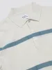 Signature Argyle Stripe Polo - Ivory sold by Ben Sherman