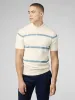 Signature Argyle Stripe Polo - Ivory sold by Ben Sherman