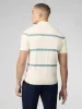 Signature Argyle Stripe Polo - Ivory sold by Ben Sherman
