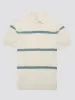 Signature Argyle Stripe Polo - Ivory sold by Ben Sherman