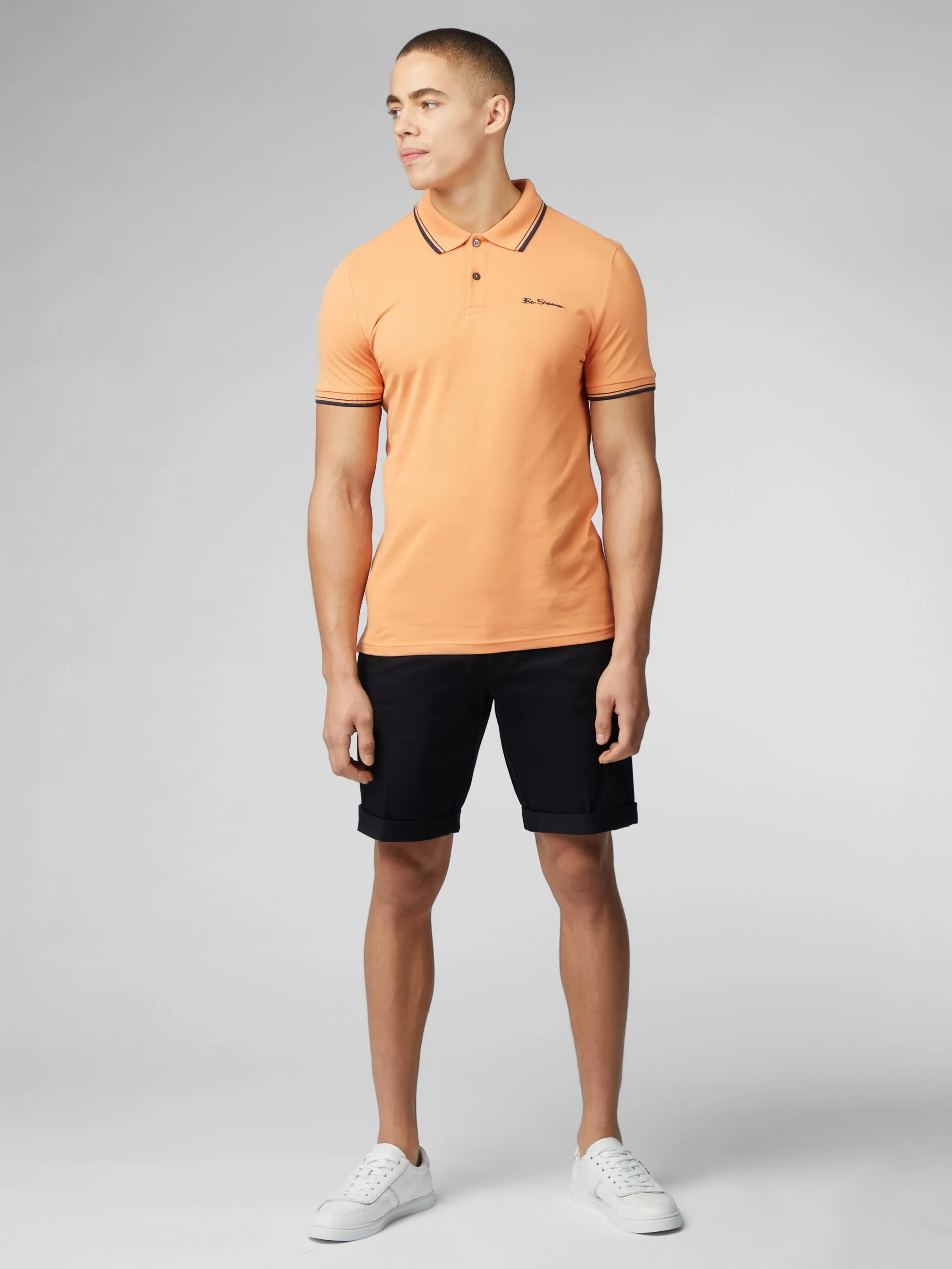 Signature Short Sleeve Polo - Copper Orange sold by Ben Sherman product image thumbnail 2