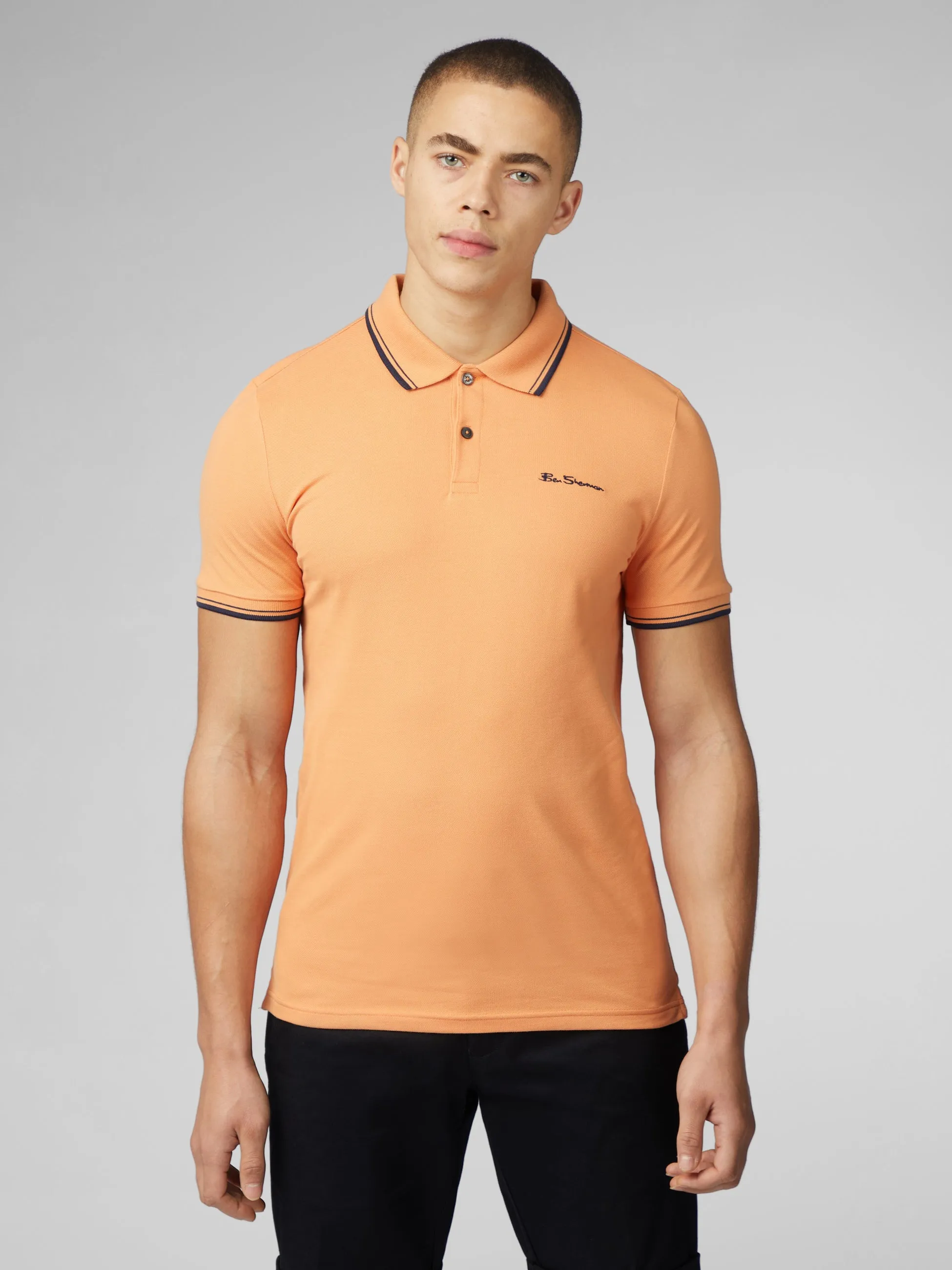 Signature Short Sleeve Polo - Copper Orange sold by Ben Sherman