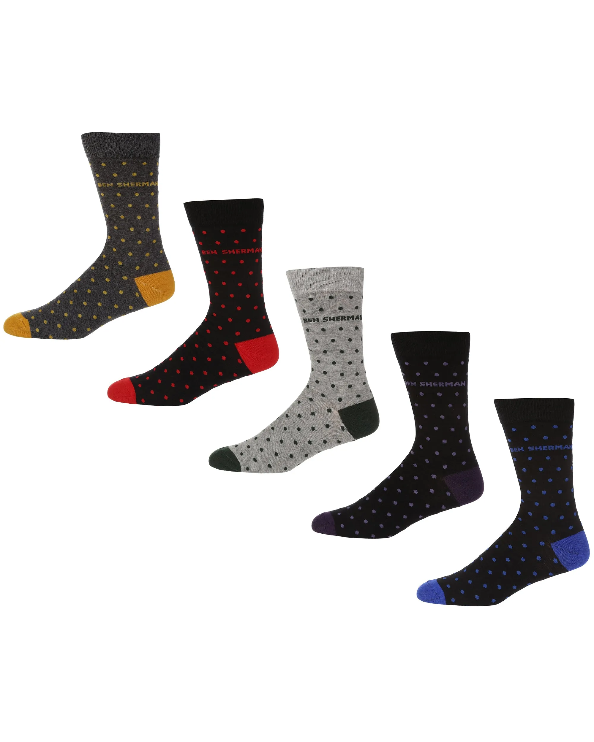 Men's Gift Socks 5-Pack - Multi Spot sold by Ben Sherman product image thumbnail 2