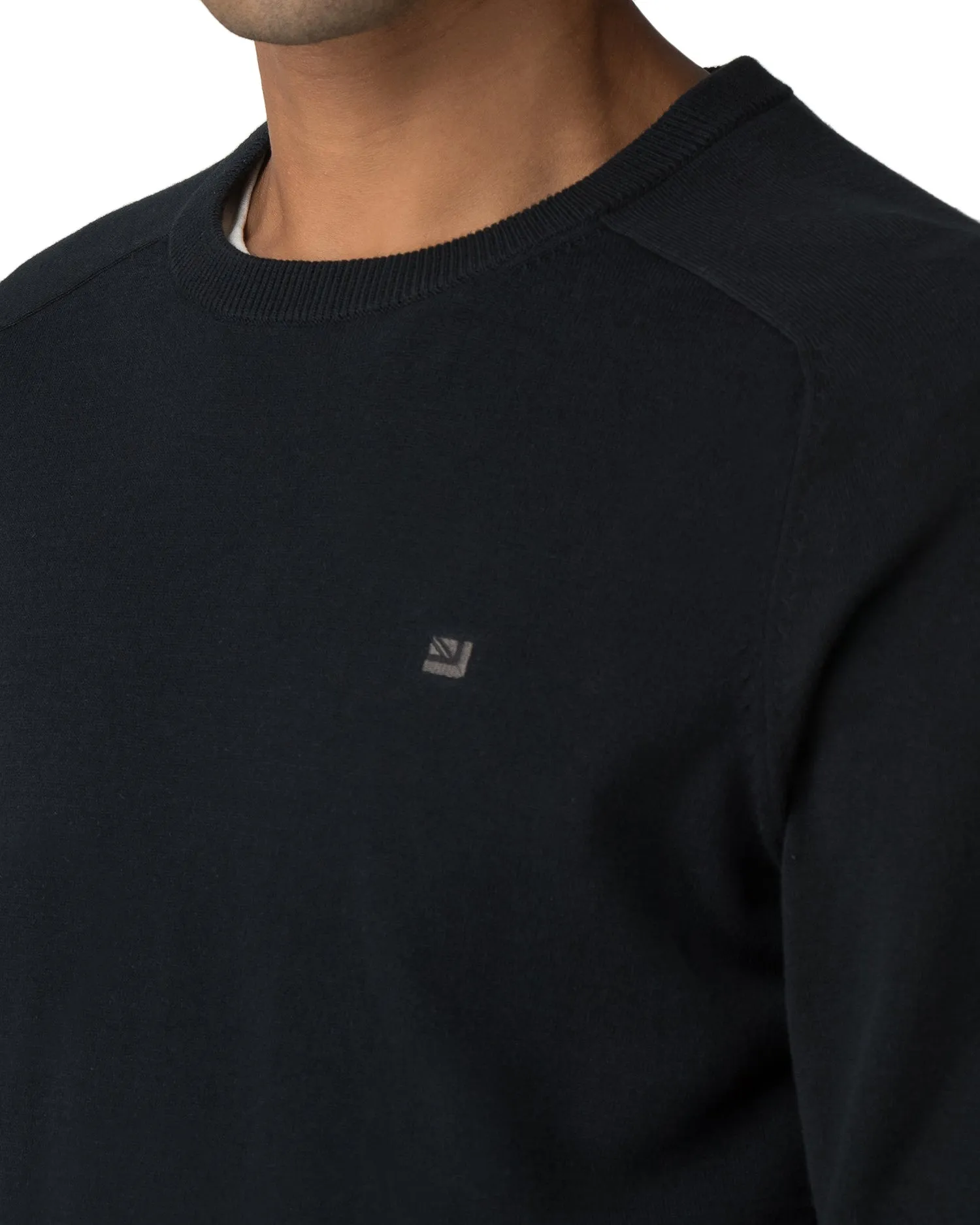 Raglan Sleeve Crewneck Sweater - True Black sold by Ben Sherman product image thumbnail 3