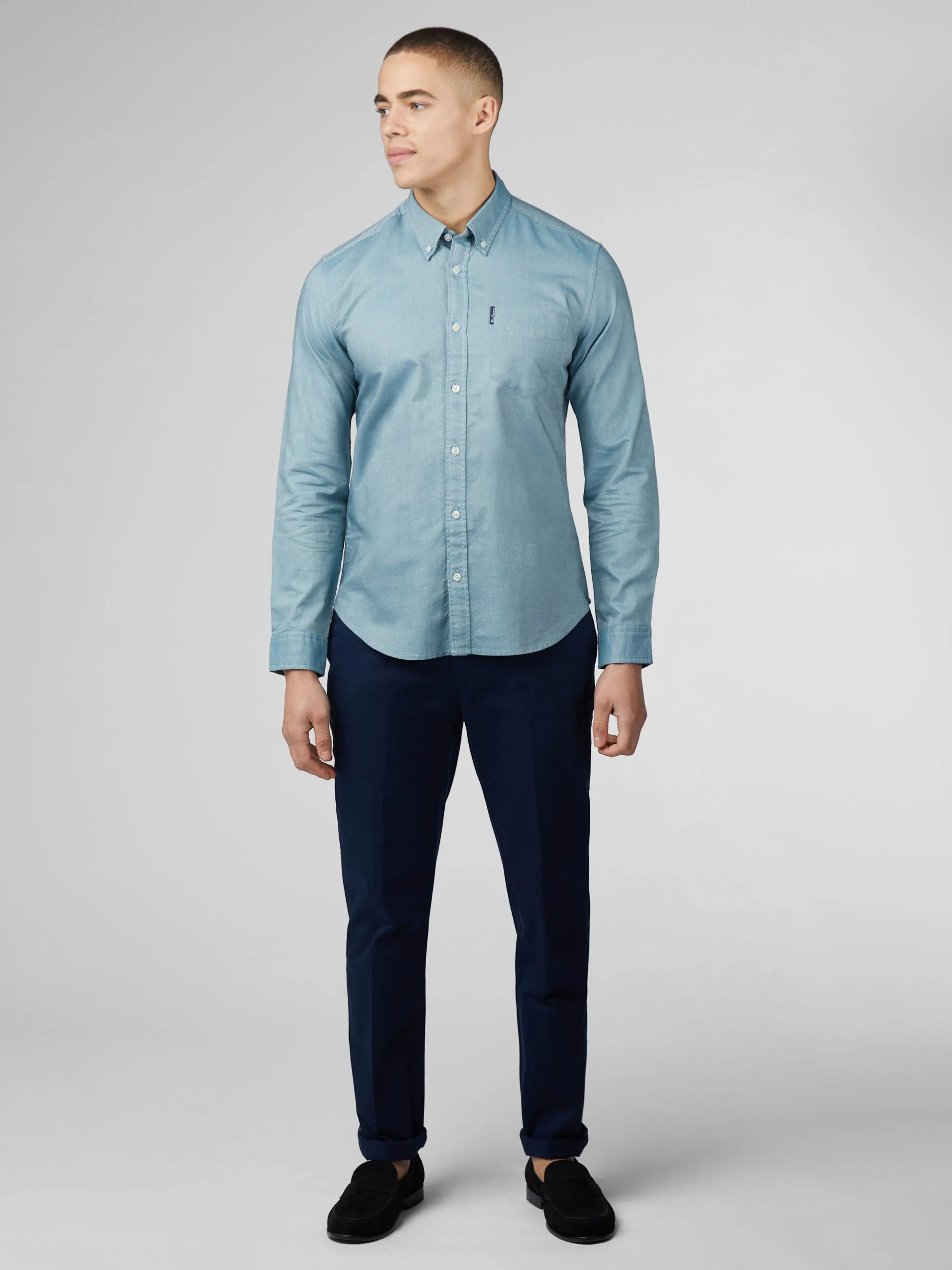Signature Oxford - Long Sleeve - Teal sold by Ben Sherman product image thumbnail 2