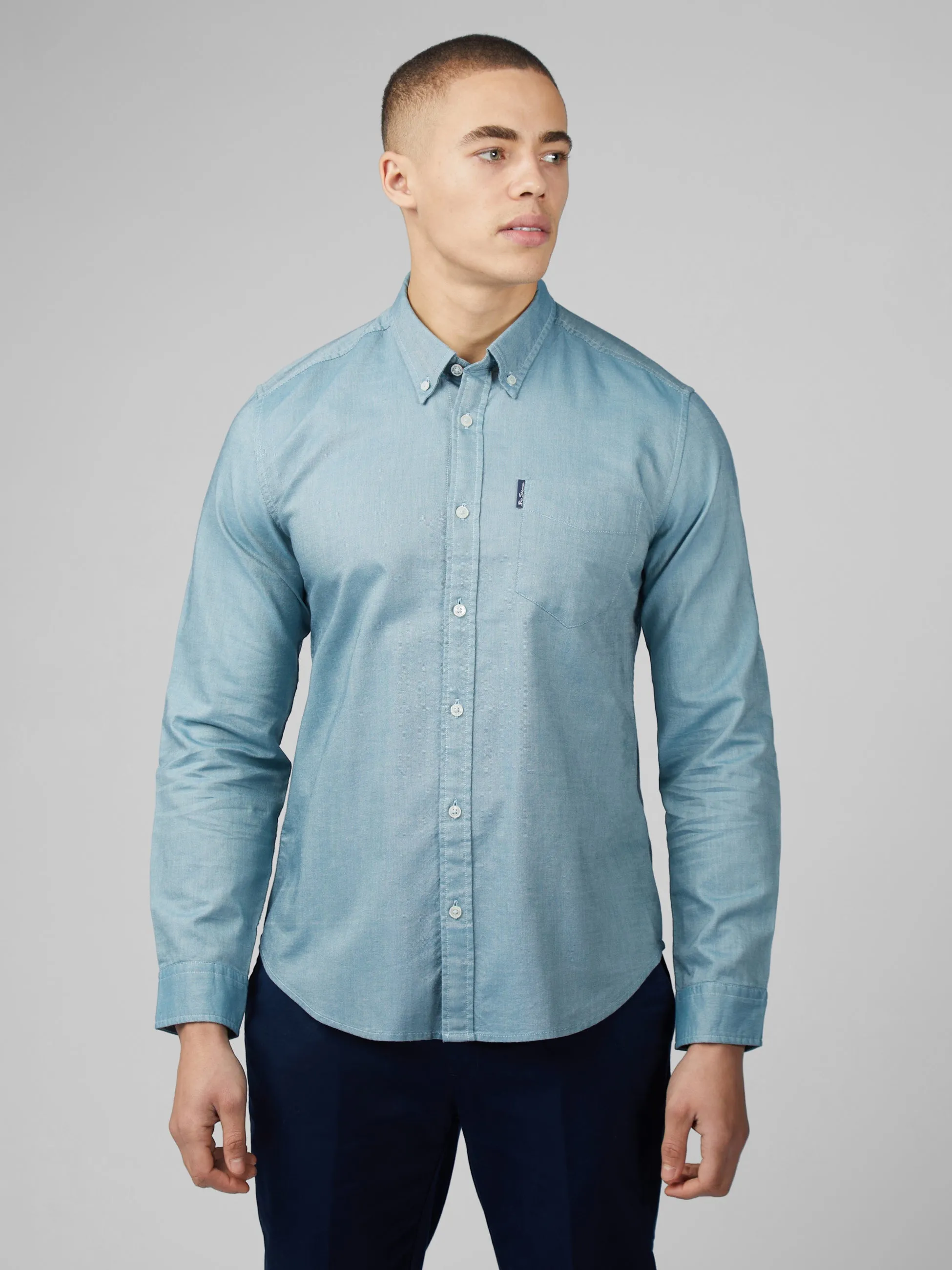 Signature Oxford - Long Sleeve - Teal sold by Ben Sherman