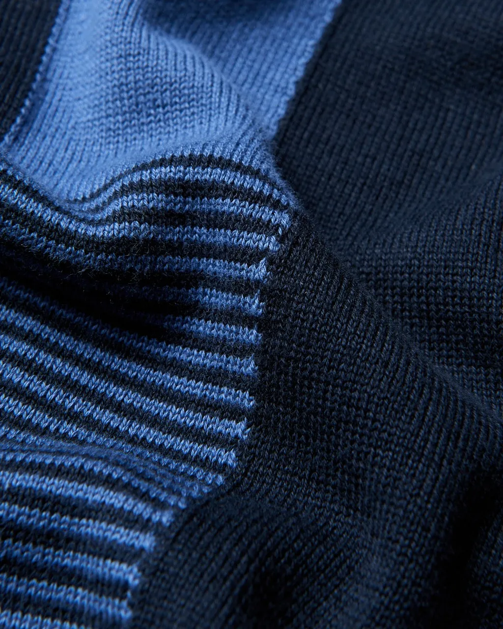Intarsia Stripe Knit Polo - Dark Navy sold by Ben Sherman product image thumbnail 4