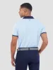 Checker Rib Air Pique Sports Fit Polo - Light Blue sold by Ben Sherman