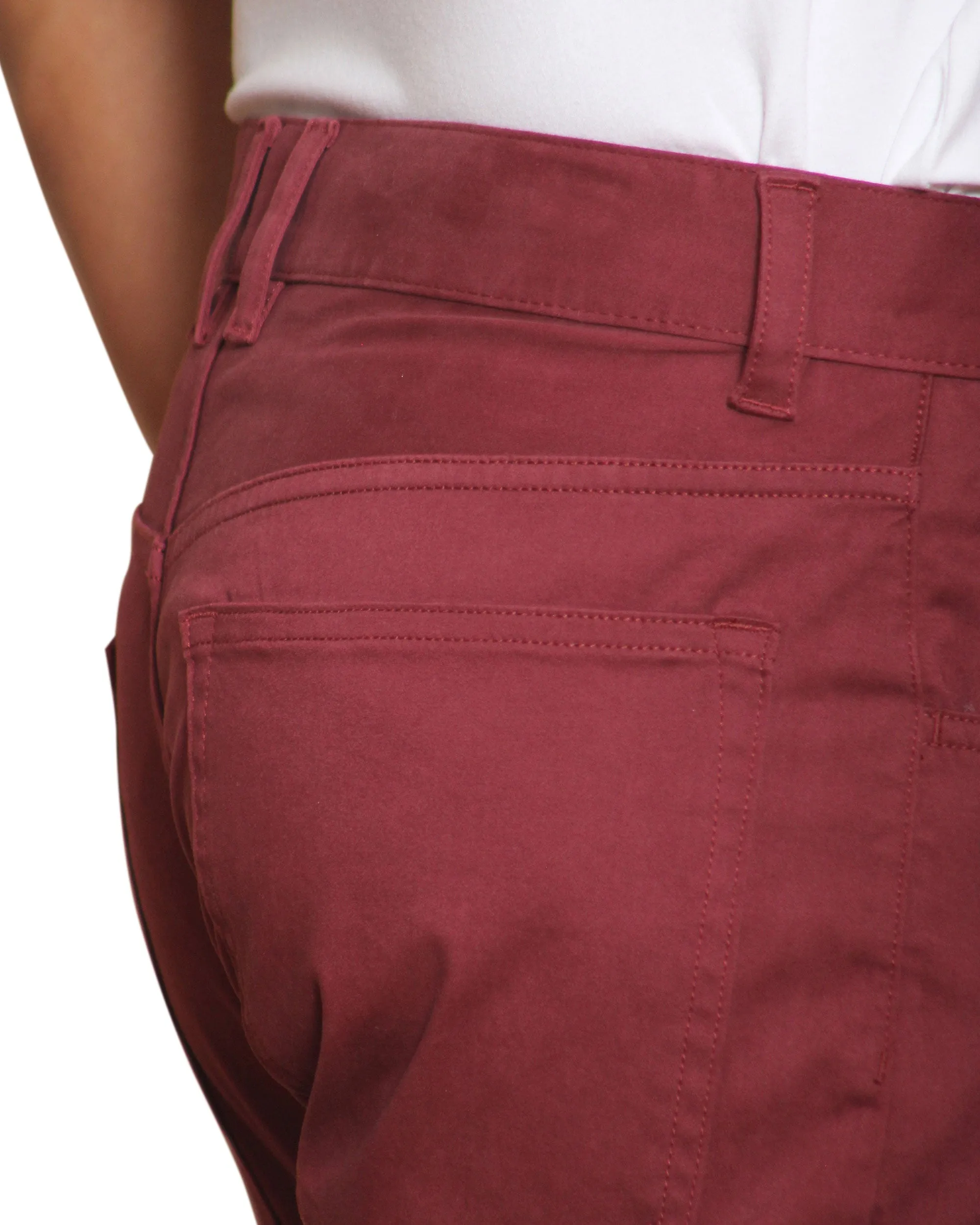 Stretch Sateen Five-Pocket Pant - Tawny Port sold by Ben Sherman product image thumbnail 4