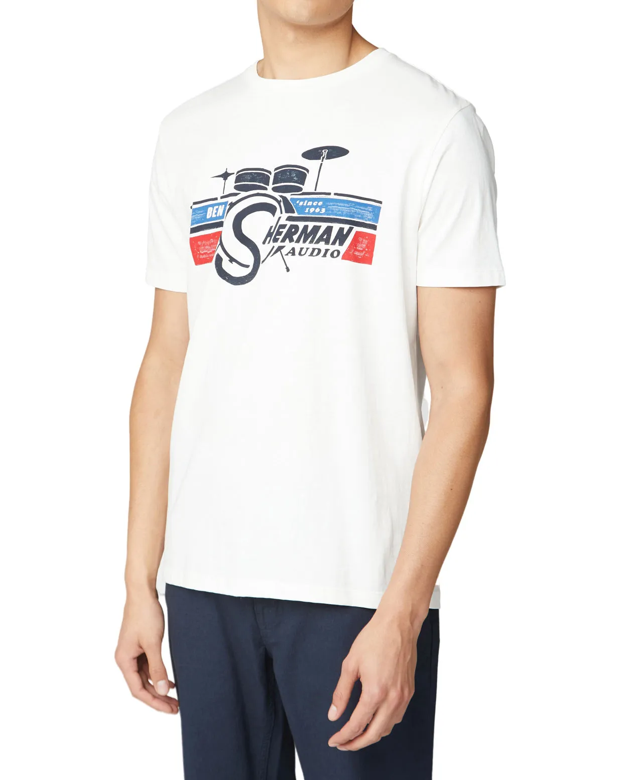 Retro Band Graphic Tee - Snow White sold by Ben Sherman