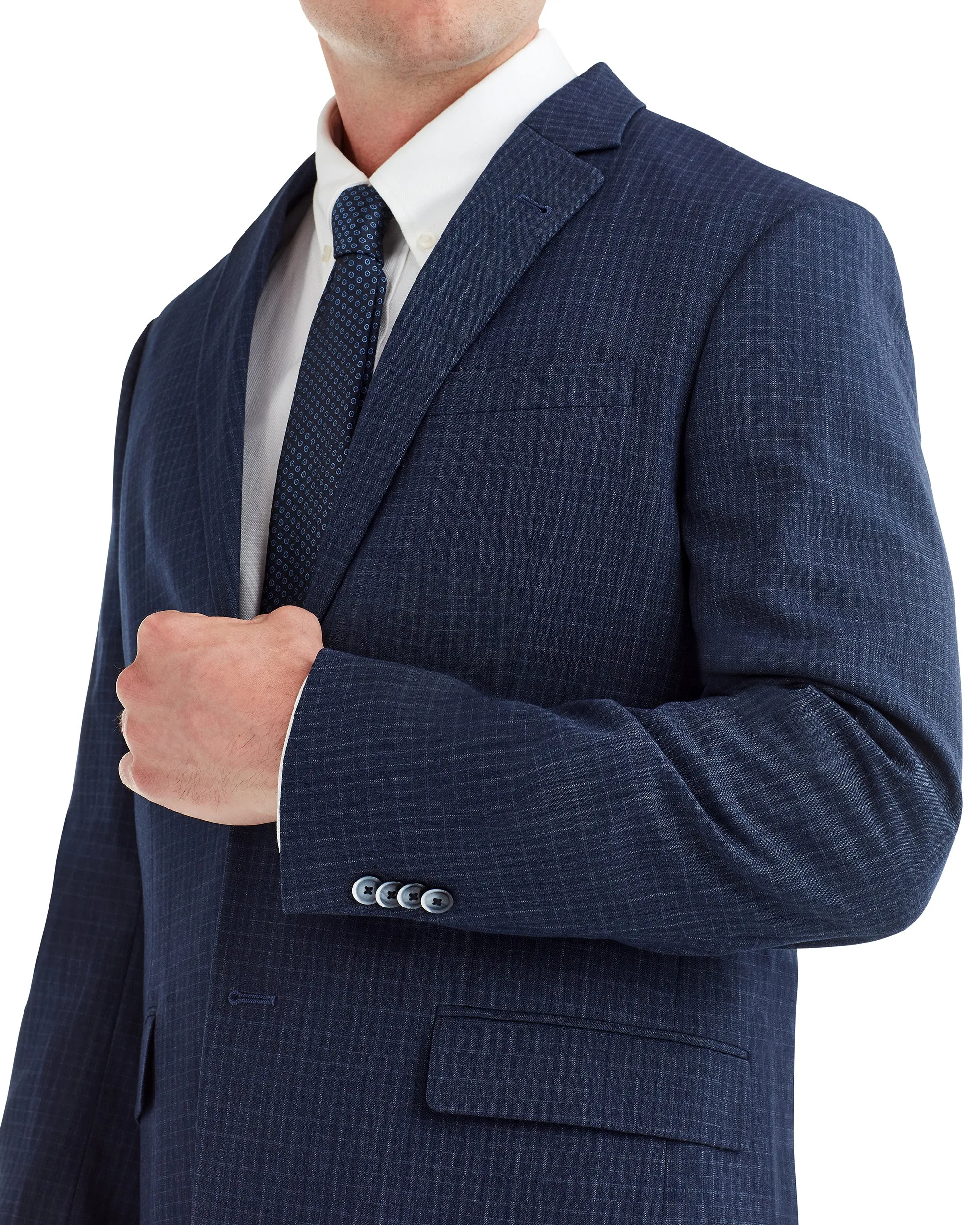 Bell Check Single-Breasted Suit - Blue sold by Ben Sherman product image thumbnail 4