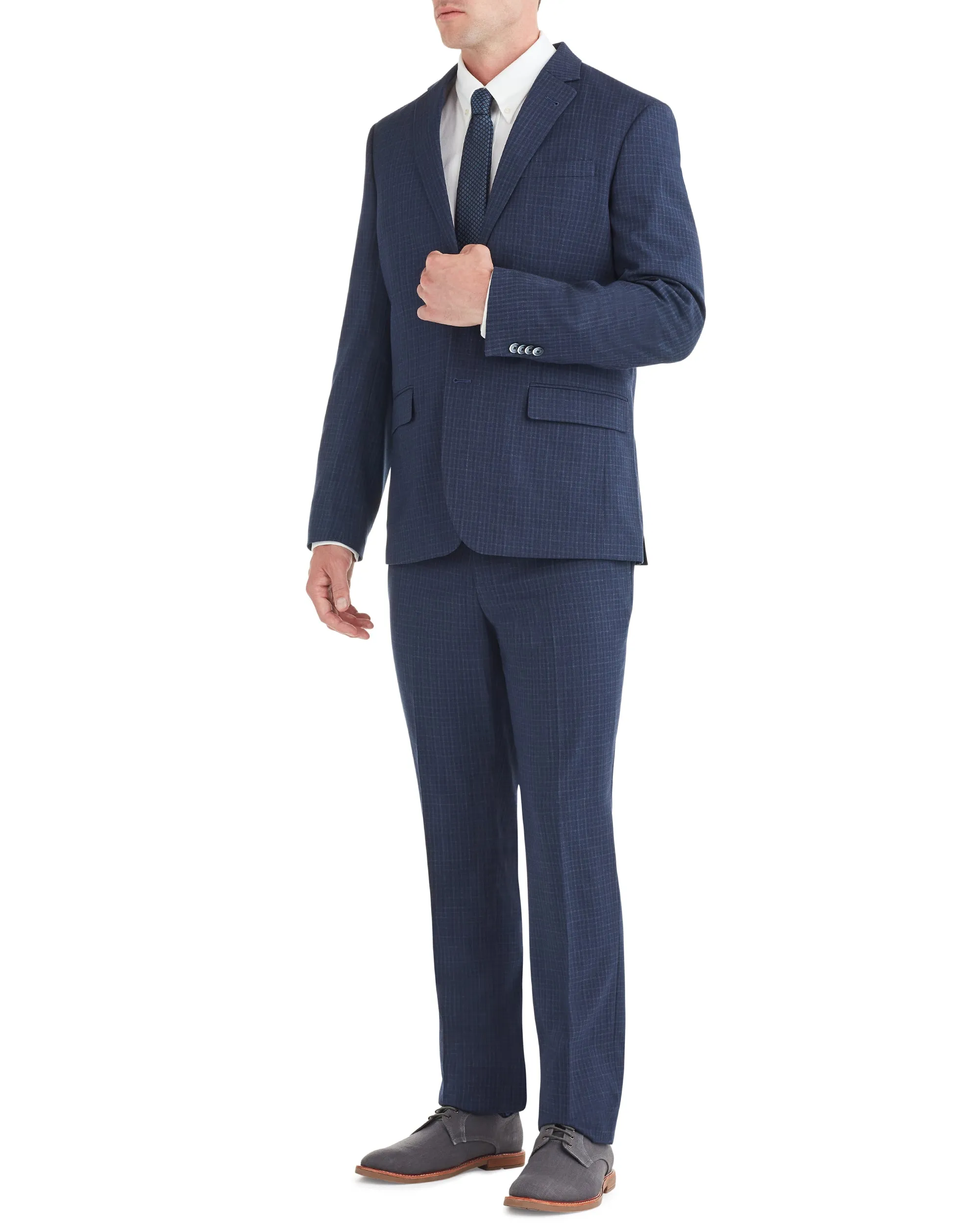Bell Check Single-Breasted Suit - Blue sold by Ben Sherman product image thumbnail 2