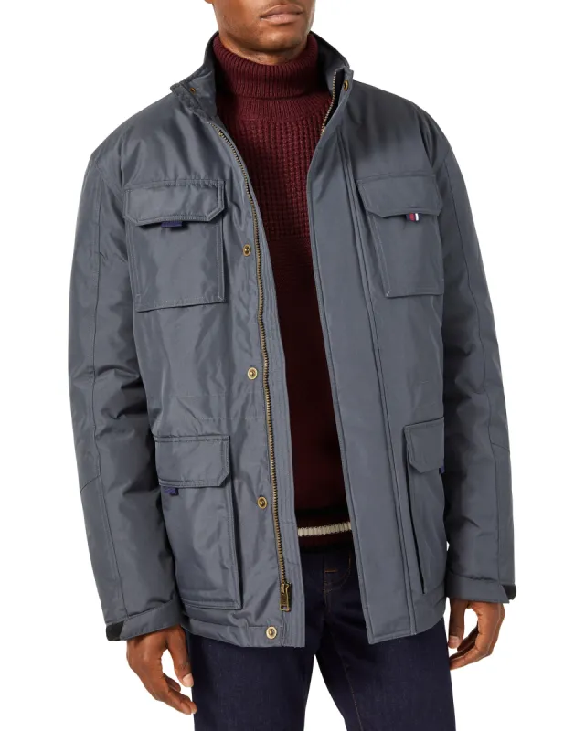 Men's Utility Parka with Hooded Bib - Carbon made by Ben Sherman