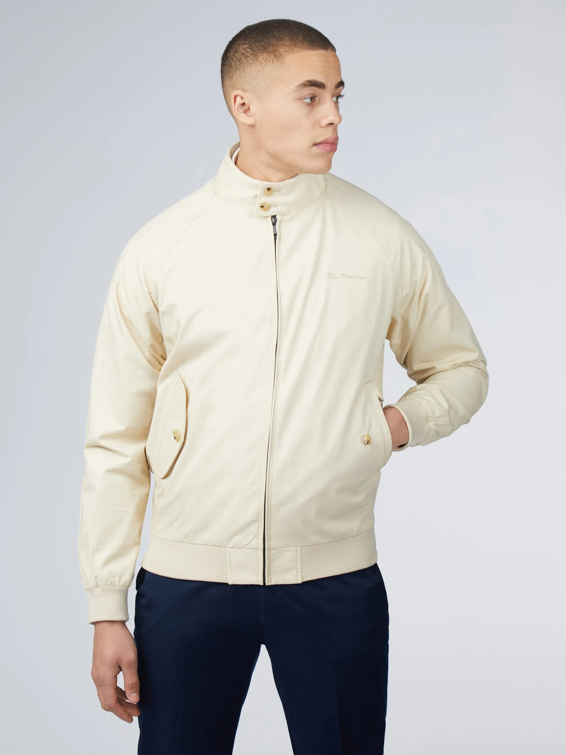 Signature Harrington Jacket - Cream sold by Ben Sherman