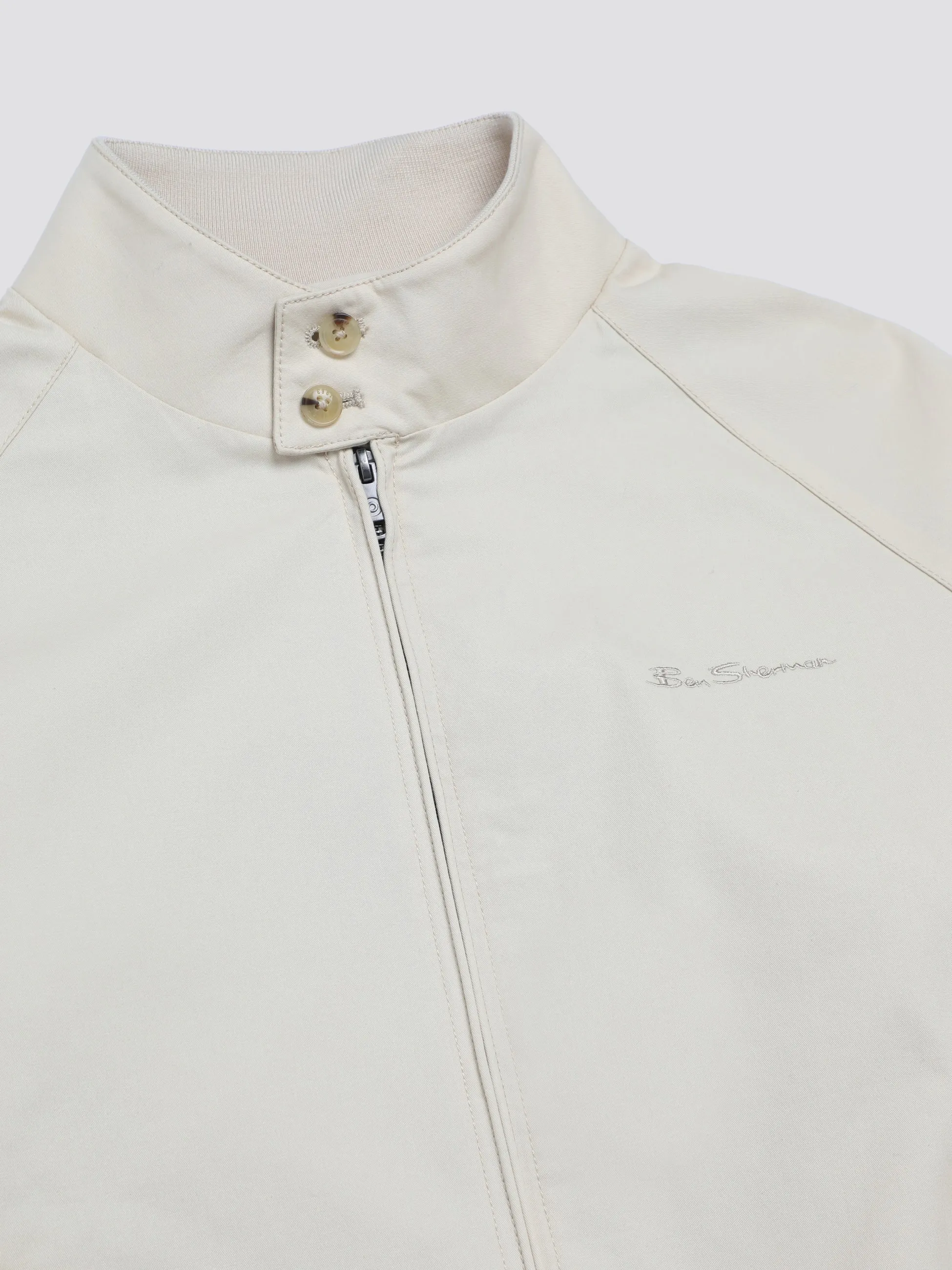 Signature Harrington Jacket - Cream sold by Ben Sherman product image thumbnail 5
