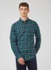 Brushed Plaid Check Shirt - Ocean Green sold by Ben Sherman