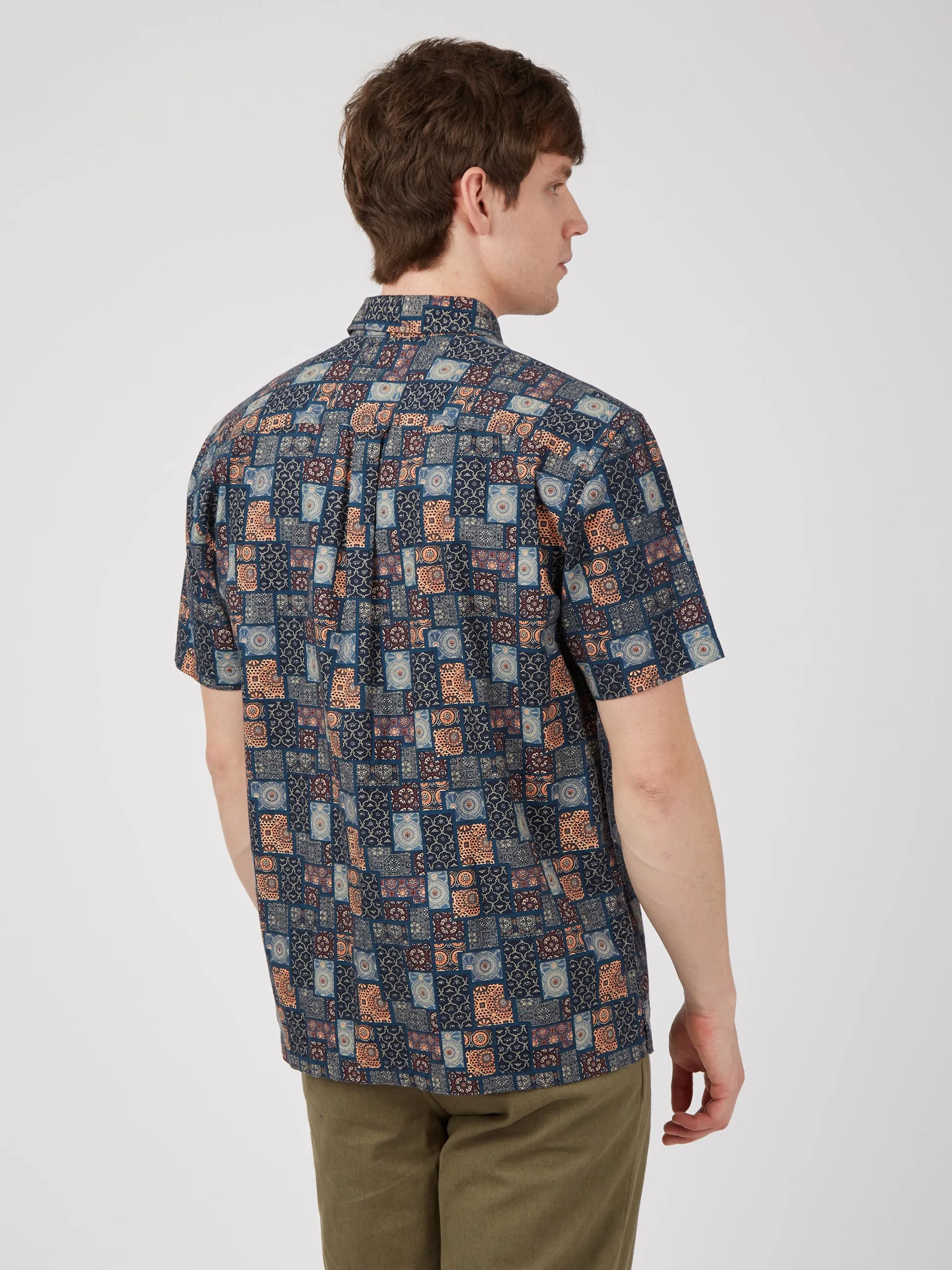 Geo Eastern Tile Print Short-Sleeve Shirt sold by Ben Sherman product image thumbnail 4
