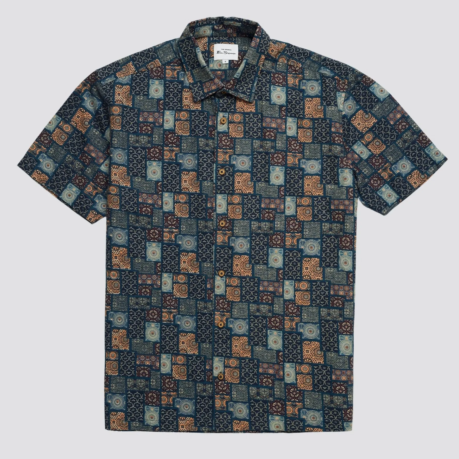 Geo Eastern Tile Print Short-Sleeve Shirt sold by Ben Sherman product image thumbnail 5