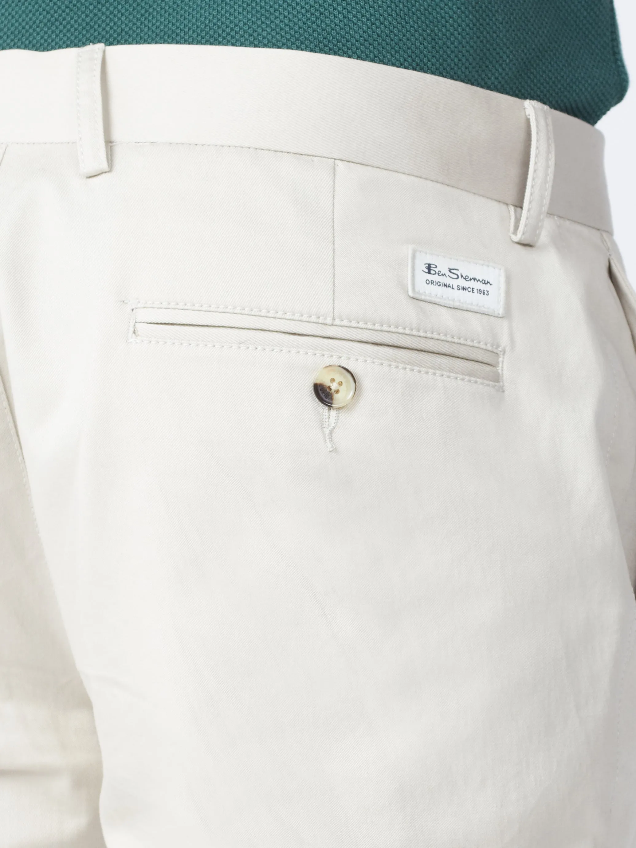 Signature Slim Stretch Chino Pant - Putty sold by Ben Sherman product image thumbnail 5