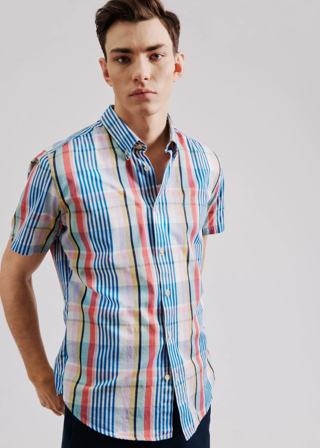 Multicolour Check Short-Sleeve Shirt sold by Ben Sherman product image thumbnail 4