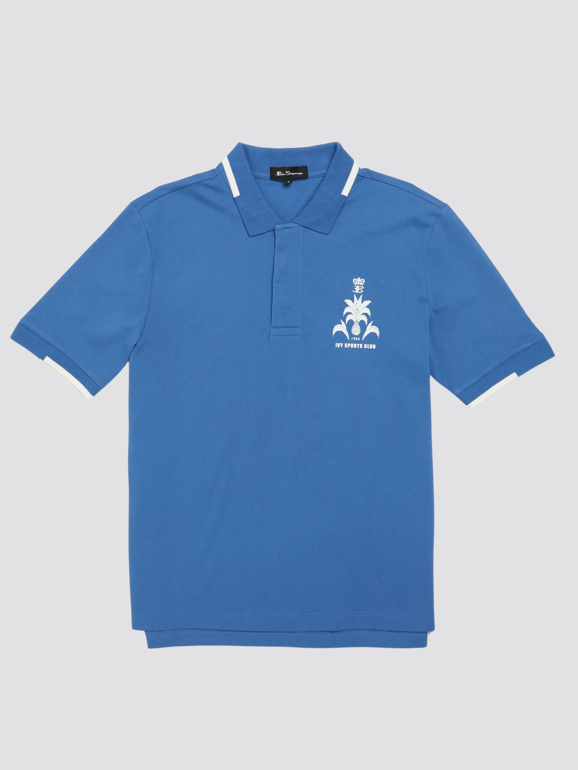 B by Ben Sherman Sports Club Embroidered Polo - Blue sold by Ben Sherman product image thumbnail 5