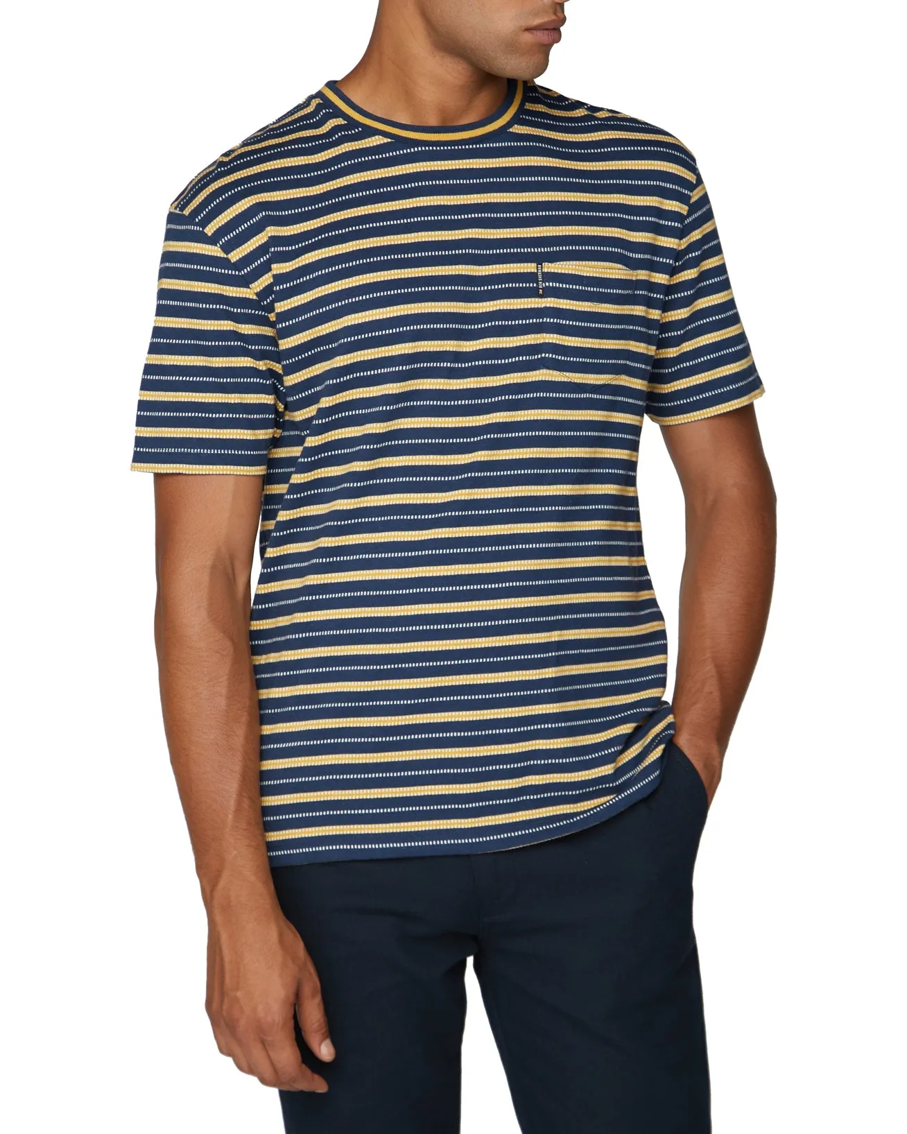 Retro Stripe Tee - Midnight sold by Ben Sherman