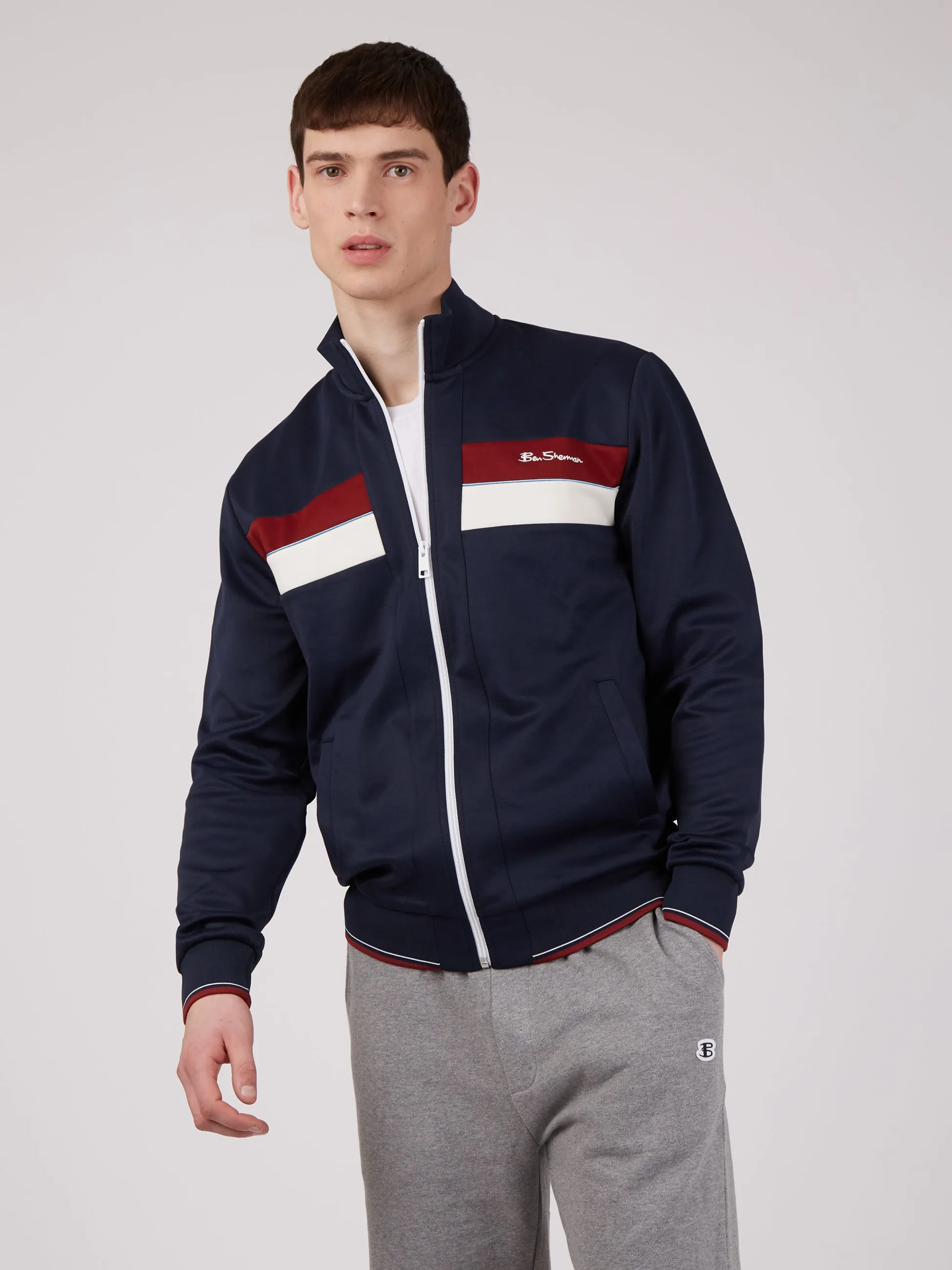 Color Block Tricot Track Jacket sold by Ben Sherman