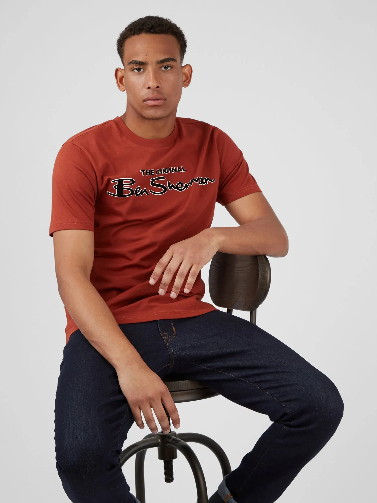 Signature Flock Graphic Tee - Dark Orange sold by Ben Sherman product image thumbnail 3