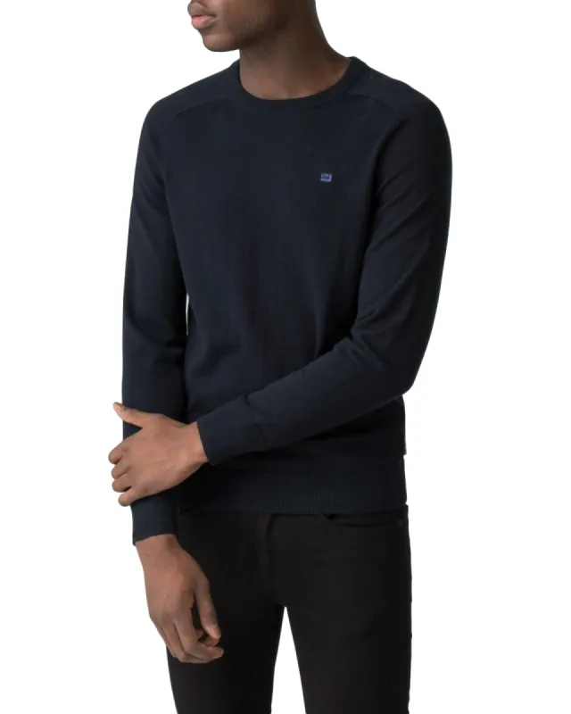 Raglan Sleeve Crewneck Sweater - Navy Blazer sold by Ben Sherman