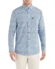 Long-Sleeve Leaves Over Gingham Shirt - Light Blue sold by Ben Sherman