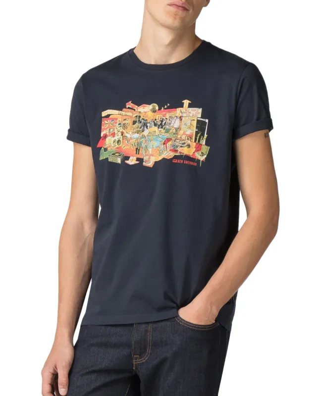 70s House Graphic Tee - Midnight Navy sold by Ben Sherman