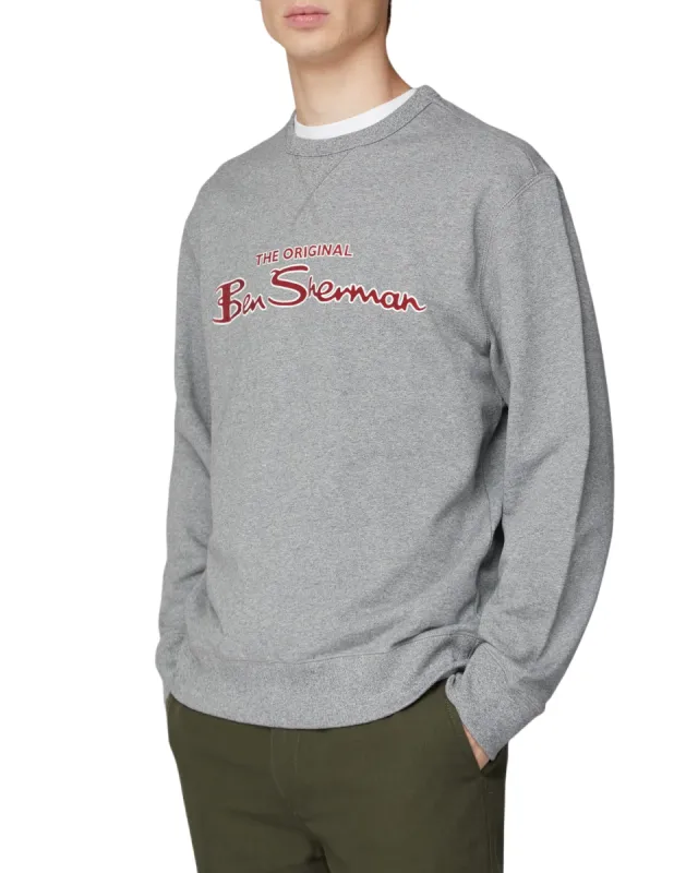 Crewneck Logo Sweatshirt - Aluminum sold by Ben Sherman