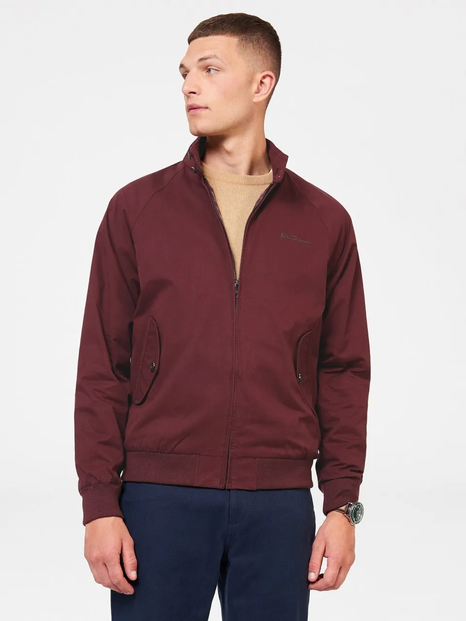 Signature Harrington Jacket - Aubergine sold by Ben Sherman product image thumbnail 3