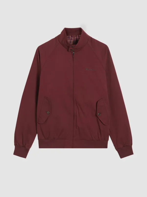 Signature Harrington Jacket - Aubergine sold by Ben Sherman