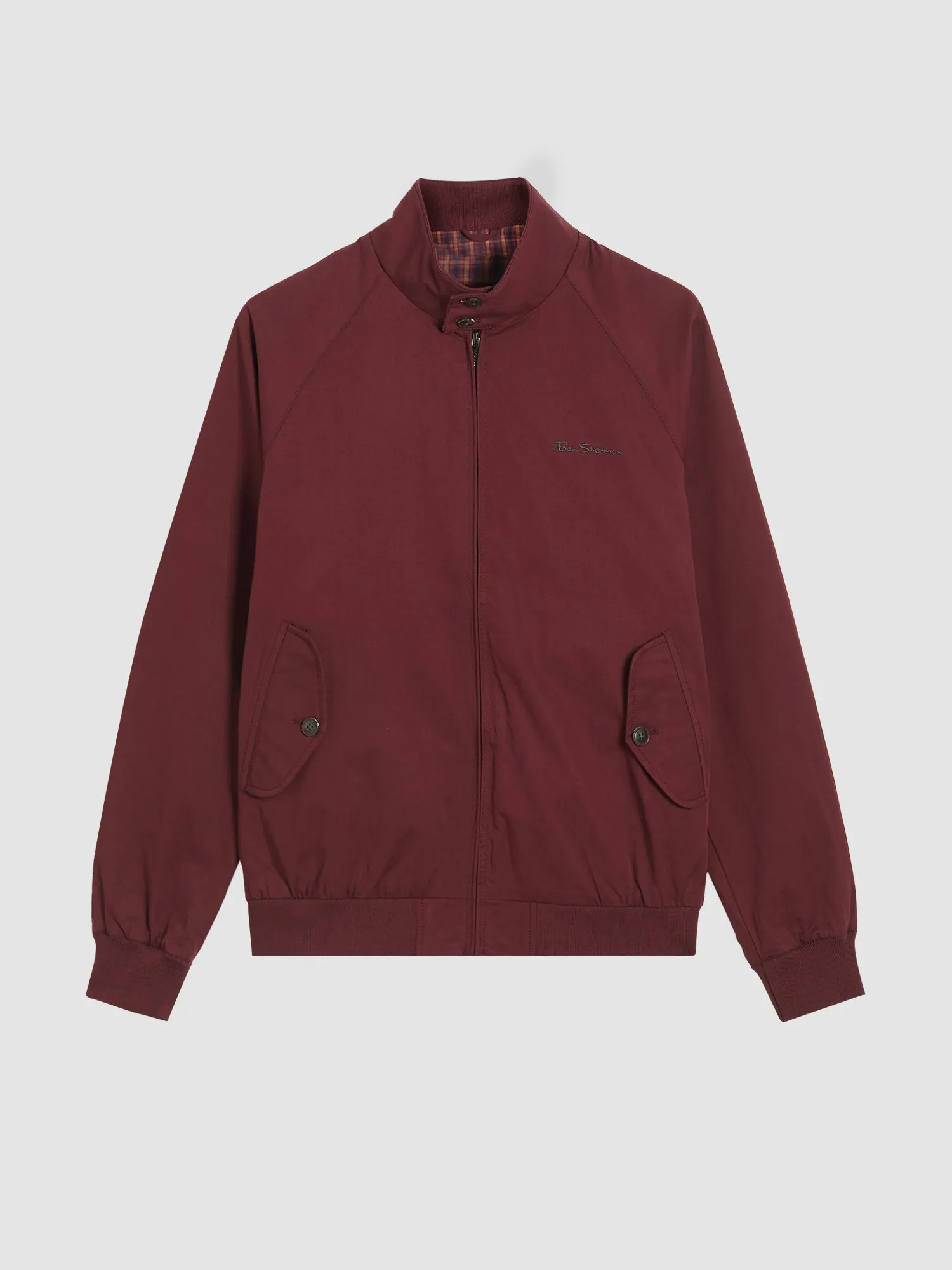 Signature Harrington Jacket - Aubergine sold by Ben Sherman