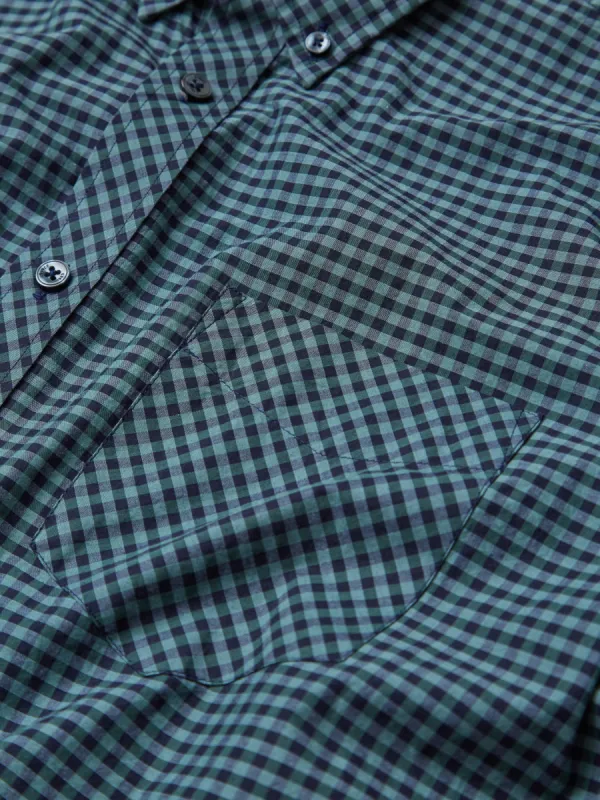 Signature Long-Sleeve Gingham Shirt - Dark Emerald sold by Ben Sherman