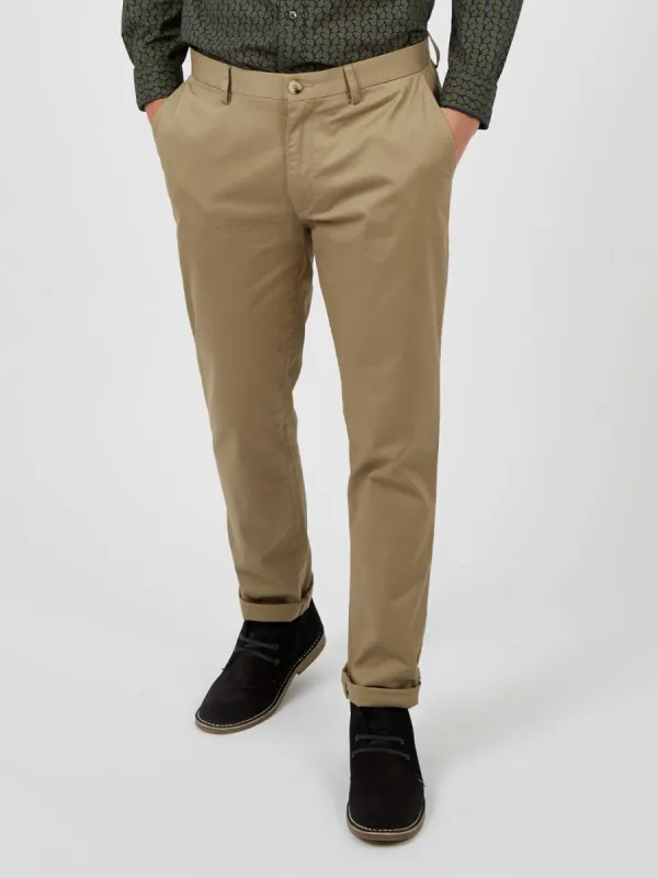 Signature Slim Stretch Chino Pant - Stone sold by Ben Sherman
