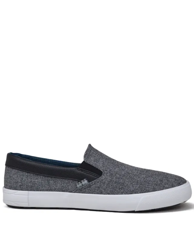 Pete Denim Slip-on Sneaker - Grey Heather sold by Ben Sherman