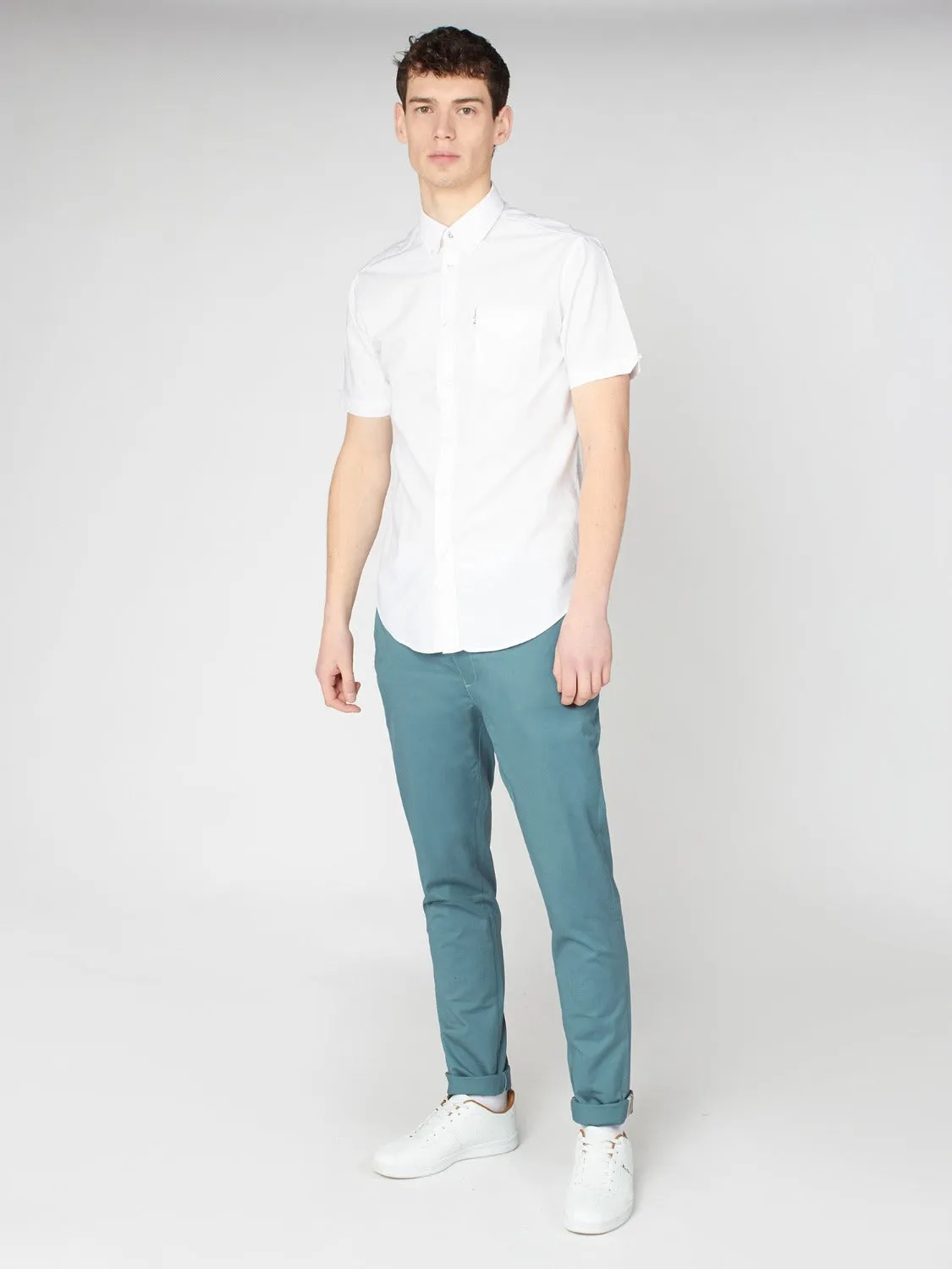 Signature Short-Sleeve Oxford Shirt - White sold by Ben Sherman product image thumbnail 4