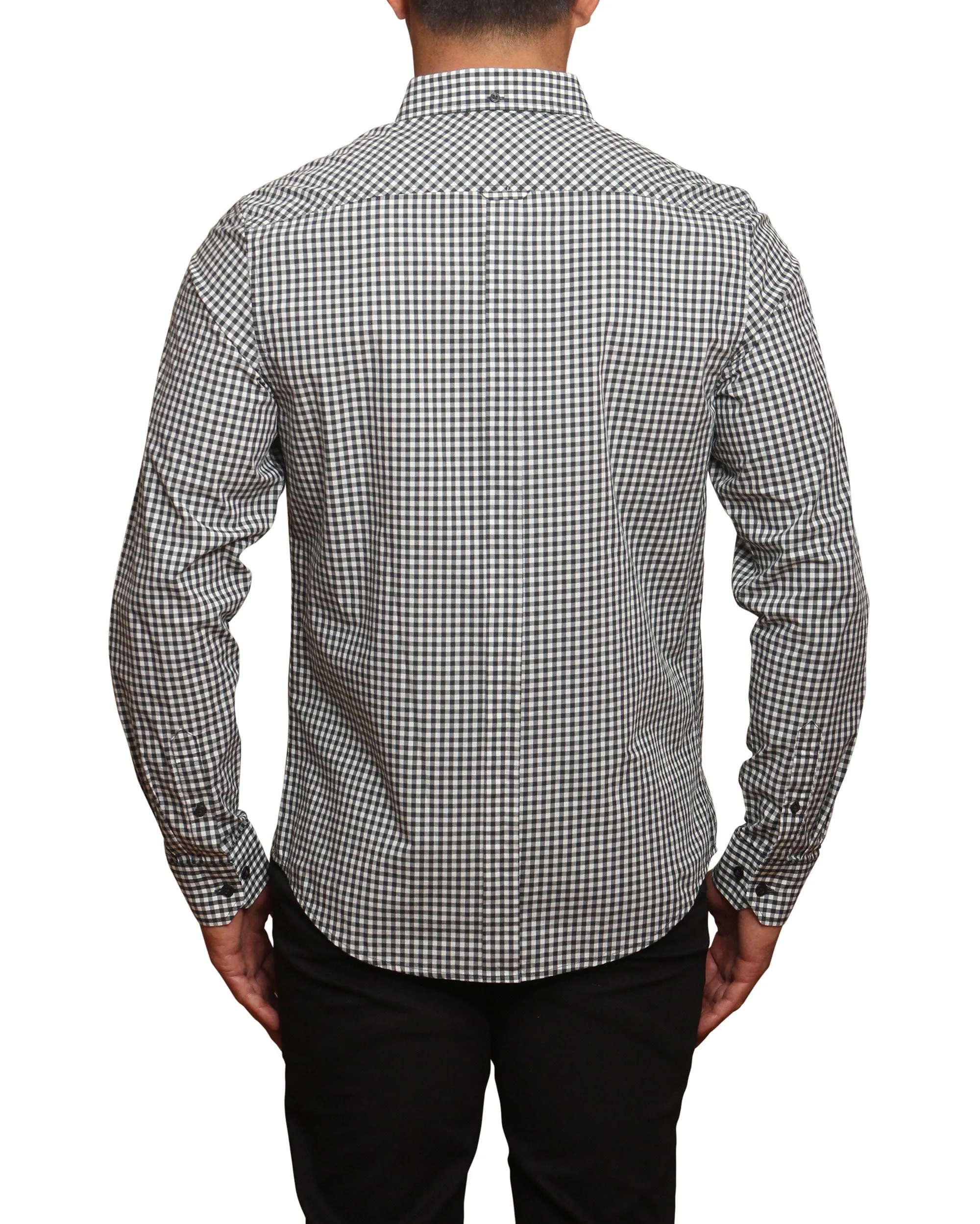 Long-Sleeve Gingham Shirt - Dark Green sold by Ben Sherman product image thumbnail 3