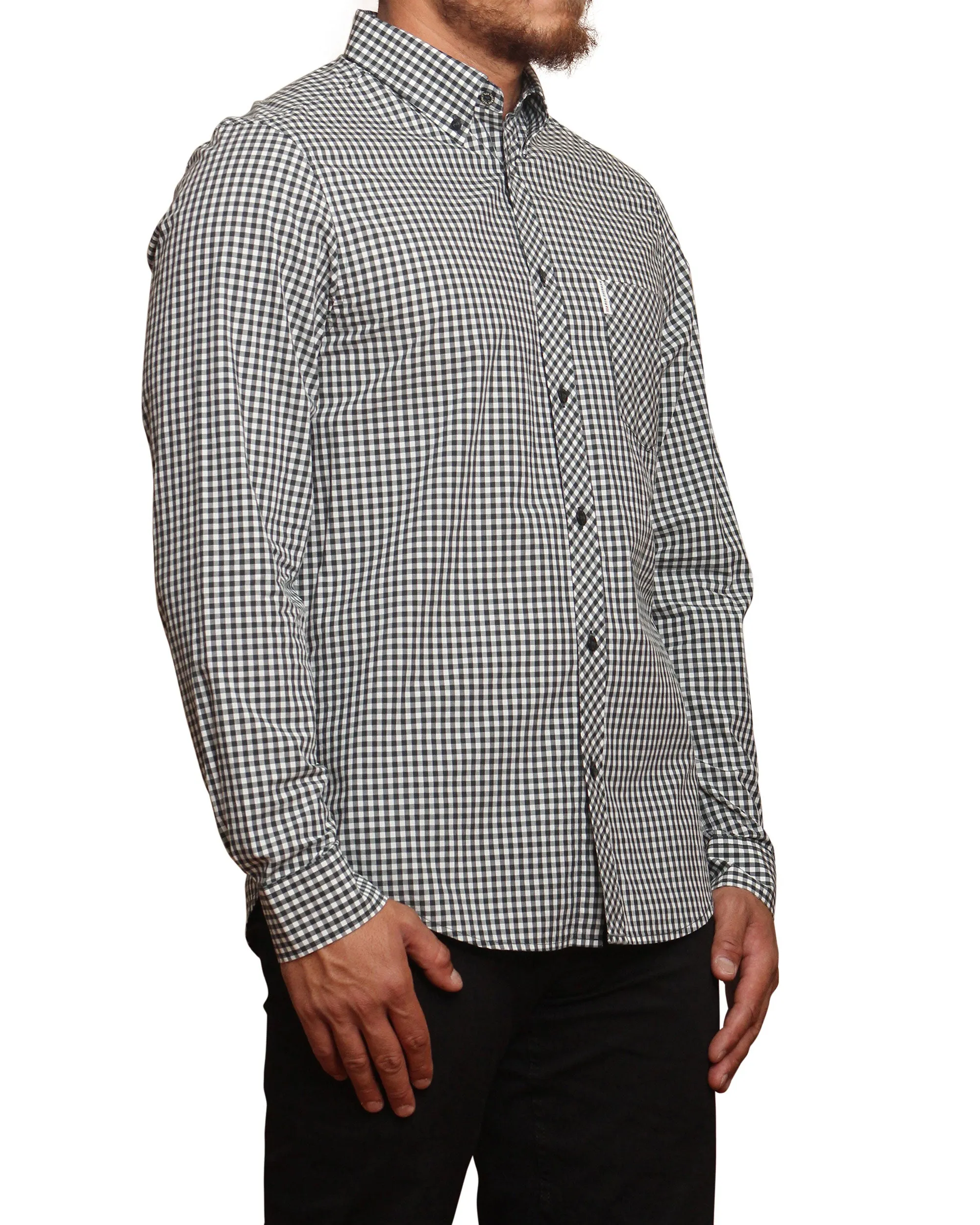 Long-Sleeve Gingham Shirt - Dark Green sold by Ben Sherman product image thumbnail 2