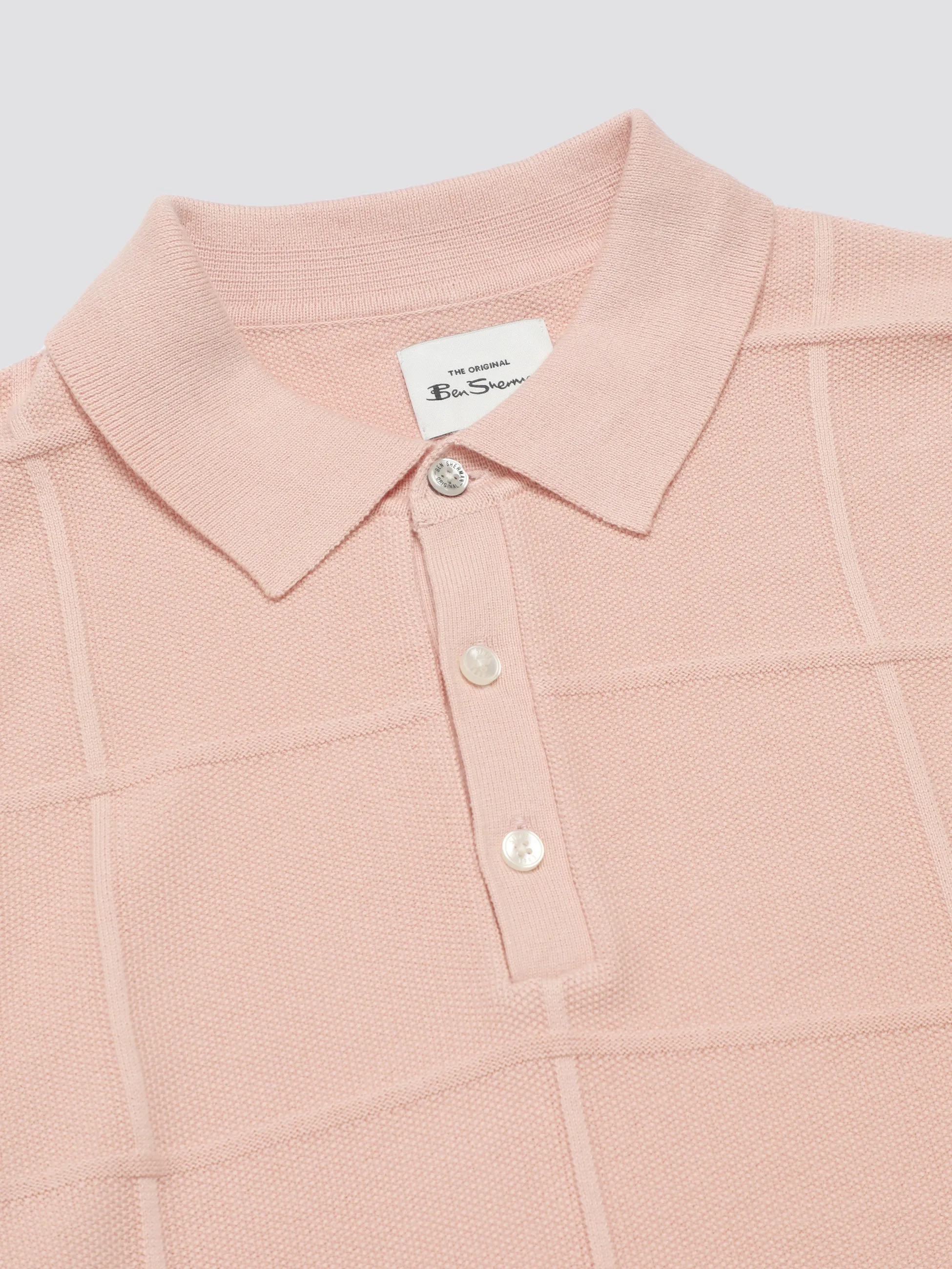 Signature Textured Polo - Pale Pink sold by Ben Sherman product image thumbnail 5