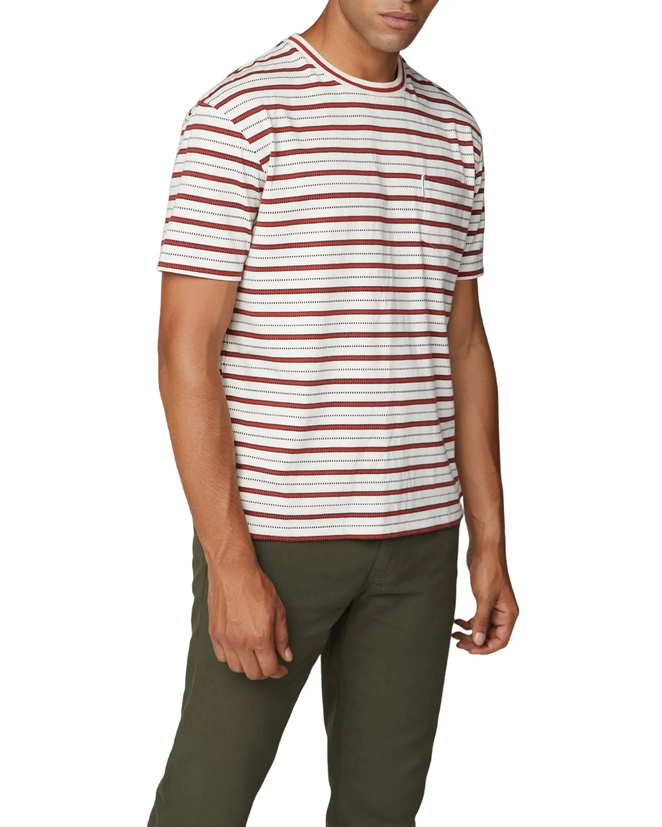 Retro Stripe Tee - Ivory sold by Ben Sherman