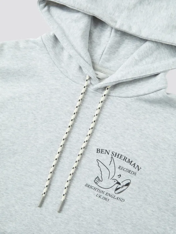 Brighton Records Graphic Hoodie - Steel made by Ben Sherman