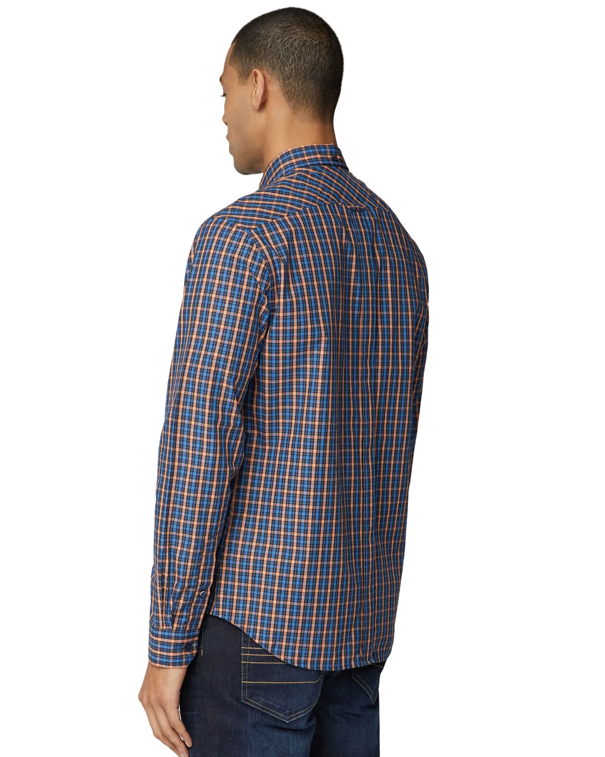 Long-Sleeve House Check Shirt - Peach sold by Ben Sherman product image thumbnail 2