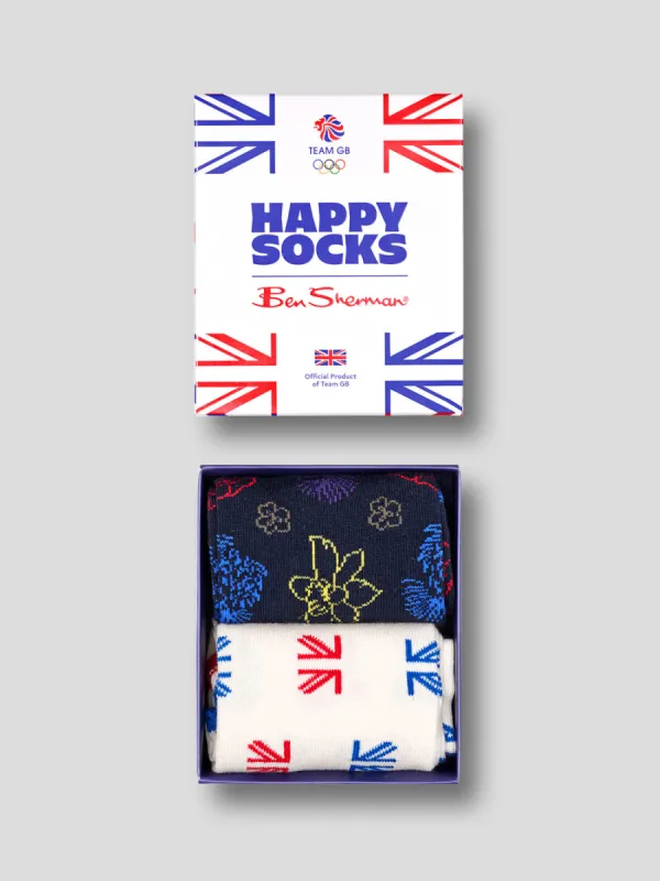 The Champions Happy Socks 2 Pack Gift Box sold by Ben Sherman
